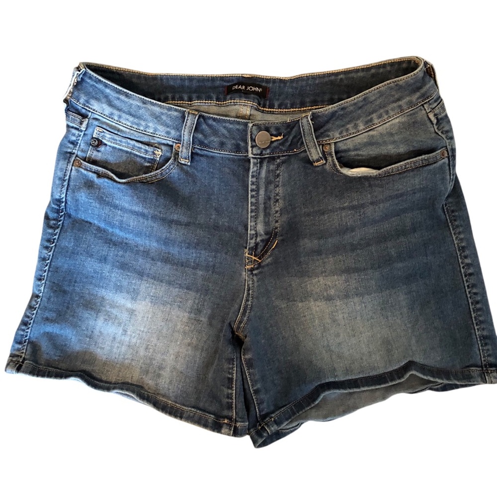 Dear John Blue med wash blue denim shorts size 29